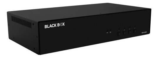 Black Box Secure Kvs4-2004V - Kvm / Lydsvitsj - 4 X Kvm/Lyd - 2 Lokalbrukere - Stasjonær - Taa-Samsvar