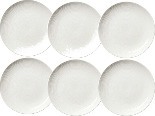 Blå Eld Tallerken 26 cm 6 pk Hvit