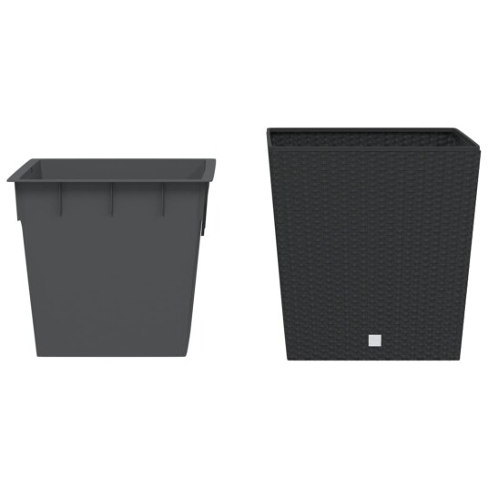 vidaXL Plantekasse med avtakbar potte antrasitt 37 / 64 L PP rotting
