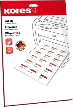 Kores L105148.25Pe Hvit Rektangel Permanent A4 Universell Laser/Blekkskriver