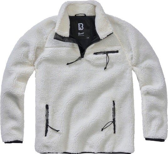 Brandit Teddyfleece Sweater White 3XL Hvit