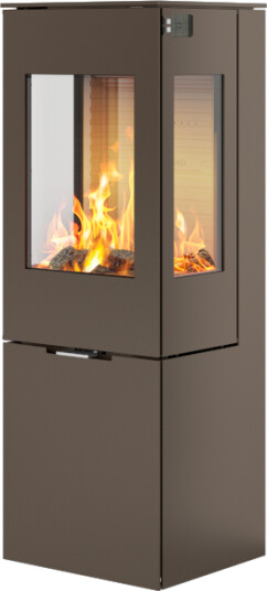 Rais Nexo 120 mocca vedovn med sideglass og ståldør