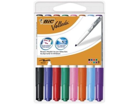 Whiteboardpenn BIC Velleda 1741 ass 8