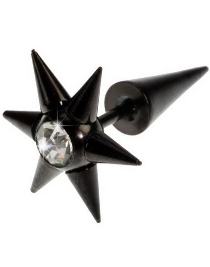 Star Bling   Svart Fake Piercing