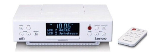 Lenco KCR-190 DAB+ Kjøkkenradio med Bluetooth og LED Belysning Hvit