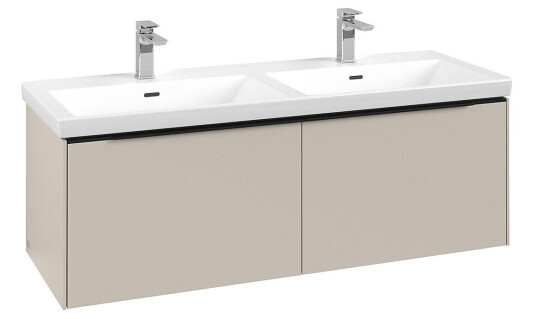 Villeroy & Boch  Subway 3.0 Servantskap m/2 skuffer 1272x429x478 mm Lys Grå Matt
