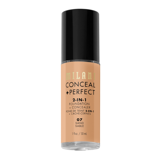 Milani 2-in-1 Foundation og Concealer 07 Sand 30 ml med Matt Finish