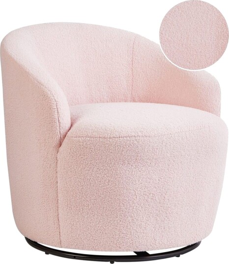 Svingbar lenestol Davik Rosa Svart Rosa svart