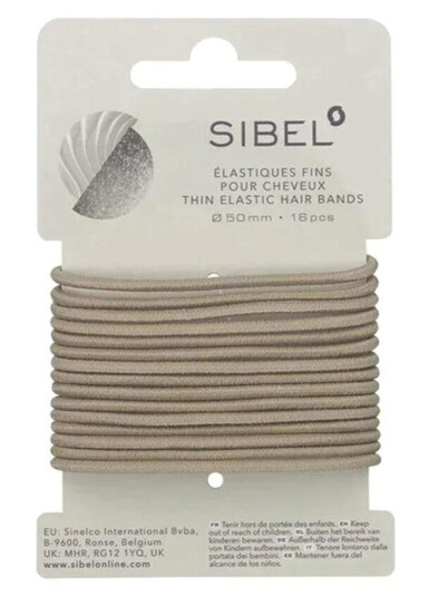 Sibel Elastic Thin Hair Bands 16 stk Blonde