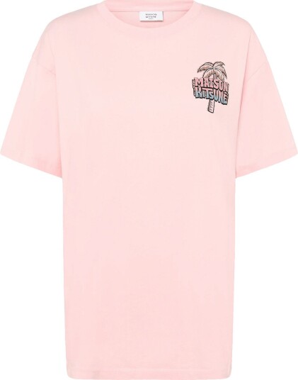 Maison Kitsune 6 18 Maison Kitsune Beach Club Relaxed Tee Shirt   Pink   M