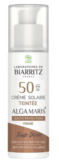 Laboratoires De Biarritz Suncare Tinted Face Sunscreen SPF50 Golden 50ml
