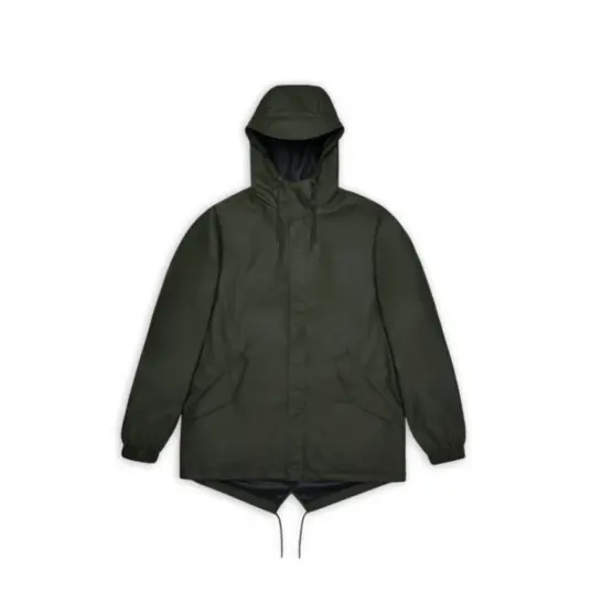 Rains Unisex Fishtail Jacket W3 Green M Rains Unisex Fishtail Jacket W3 Green M