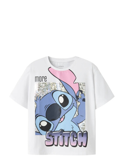 Name It Nkffora Stitch Ss Nreg Top Box Noos Wdi White 158 164