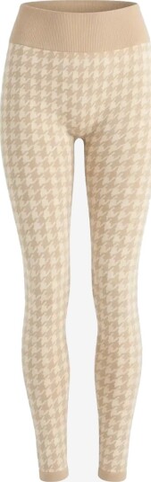 Drop of Mindfulness Seamless Base Layer Tights CREAM WHITE DOGTOOTH XS