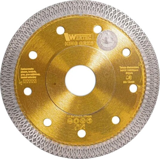 Wertec King Gres 125 Diamantblad - 125x22mm, 23x10mm Wertec King Gres 125 Diamantblad - 125x22mm, 23x10mm