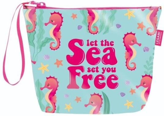 Legami Strandmappe Vanntett Sjøhest "Let The Sea Set You Free"
