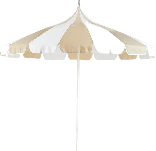 Balkongparasoll Beliani Minoa Beige Beige\|\|White