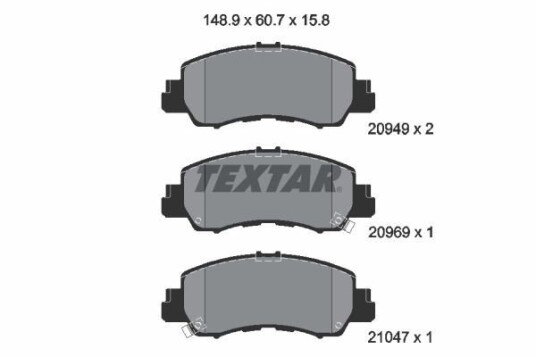 Bremseklosser TEXTAR 2094901 Bremseklosser TEXTAR 2094901