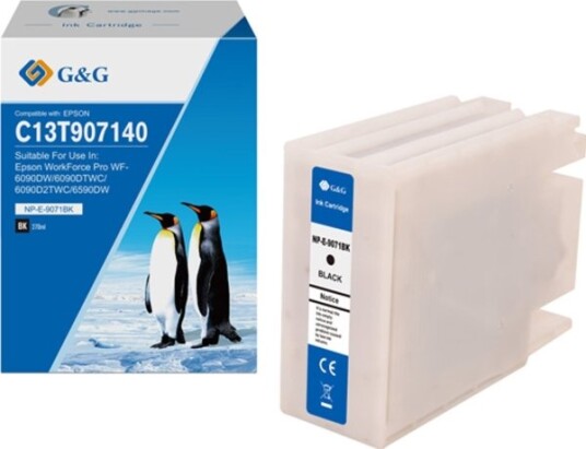 G&G G&G-Kompatibelt Blekk / Blekk Med C13t907140 Np-E-9071Bk Svart