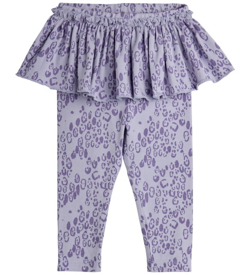 Mini Rodini Mini Leopard Aop Skirt Baby Leggings - Purple - 80/86 Mini Rodini Mini Leopard Aop Skirt Baby Leggings - Purple - 80/86