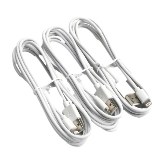 ELETRA USB-LIGHTNING KABEL 2 M 3 PCS, HVIT
