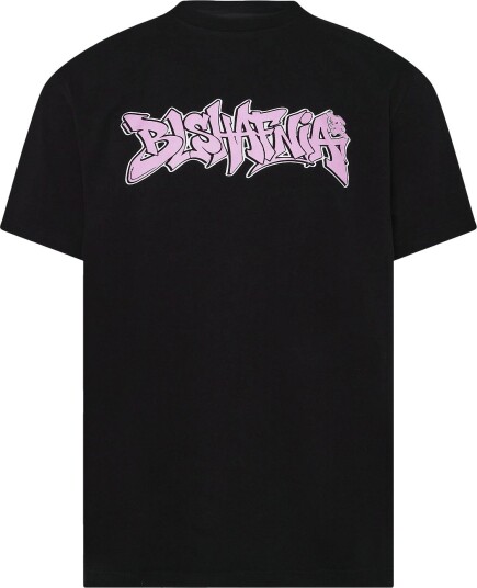 BLS Hafnia Graffiti T Shirt   BLACK/PINK   M