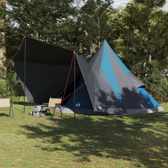 Tipi telt med tak med lagring Blå 510 x 690 x 330 cm taft