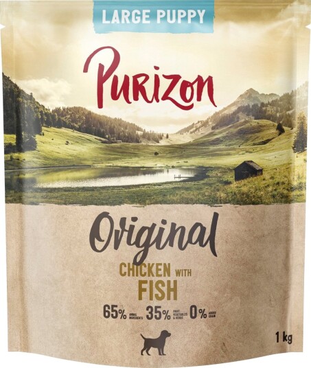 Purizon Puppy Large Kornfri Tørrfôr Kylling & Fisk 4x1kg