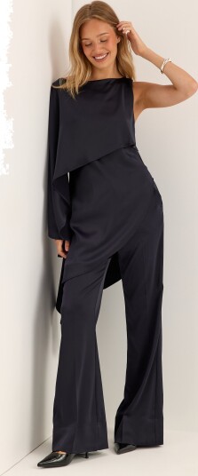 Bubbleroom Occasion Flared Satin Trousers
