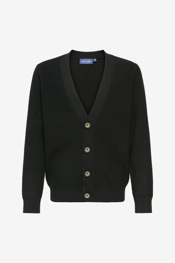 Only & Sons Junior Kardigan osjAlfi Reg LS Svart