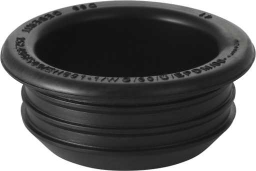 50 mm gummihylse sort PEH Geberit Svart