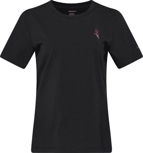 Norrøna Women's /29 Cotton Activity Embroidery T-Shirt Caviar XS, Caviar