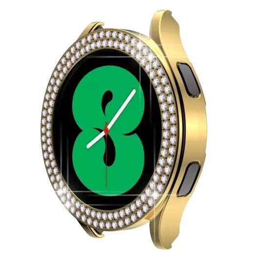 INCOVER Samsung Galaxy Watch 4 / 5 44mm Hard Plast Deksel m. Rhinestone - Gull