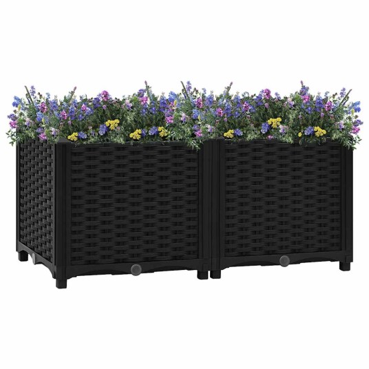vidaXL Høybed 80x40x38 cm polypropylen