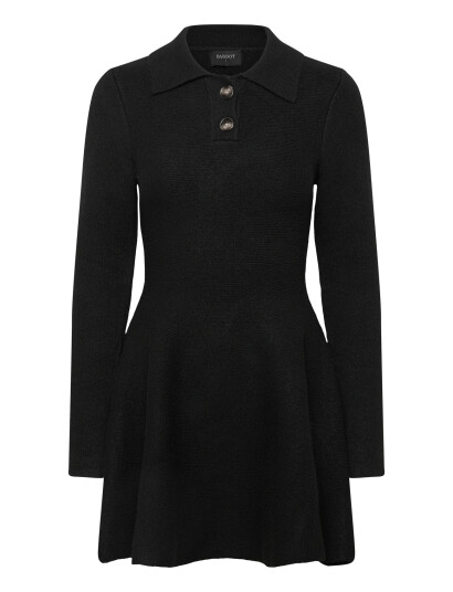 Bardot Lexter Long Sleeve Knit Dress - Black - S