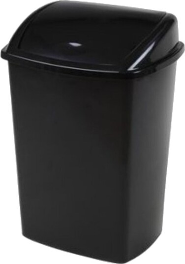 Affaldsspand V Part Sort Plast 4.45 L Med Sving Låg