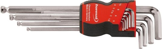 Format Sexkantnyckel I Sats Med Kula 1,5-10mm, Lång, 9 Delar