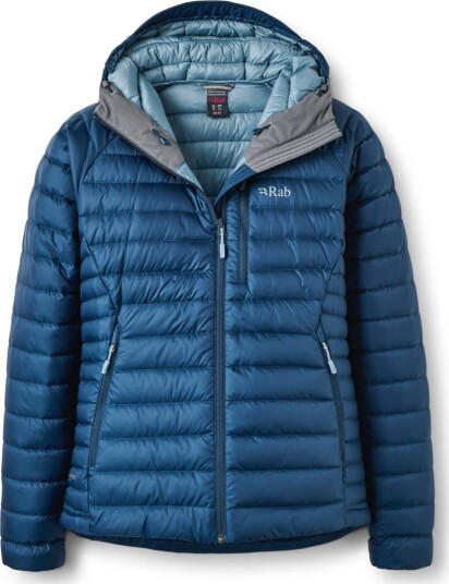 Rab Women"s Microlight Alpine Down Jacket Tempest Blue Size 10
