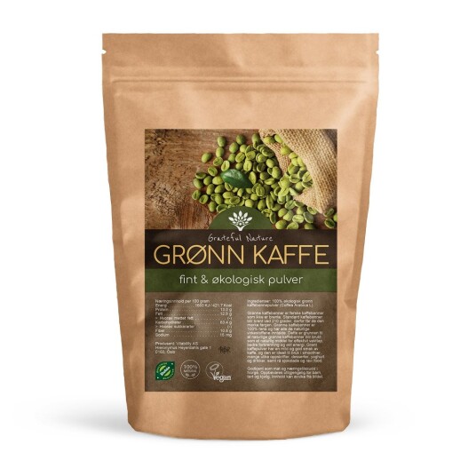 Grateful Nature Grønn Kaffebønne Pulver Rå Økologisk 250 g Grateful Nature Grønn Kaffebønne Pulver Rå Økologisk 250 g