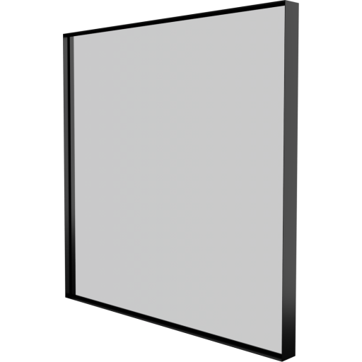 Sanibell Basicline speil 60x60 cm m/sort aluramme Sanibell Basicline speil 60x60 cm m/sort aluramme