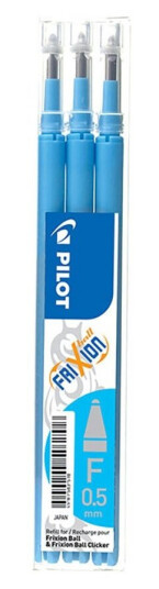 Refill Pilot Frixion 0,5 lys blå (3)