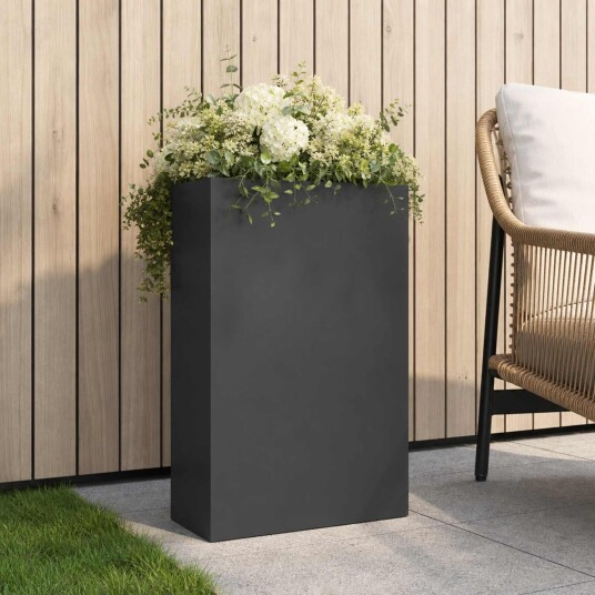 vidaXL Hageblomsterpotte Antrasitt 50 x 20 x 75 cm Kaldvalsestål