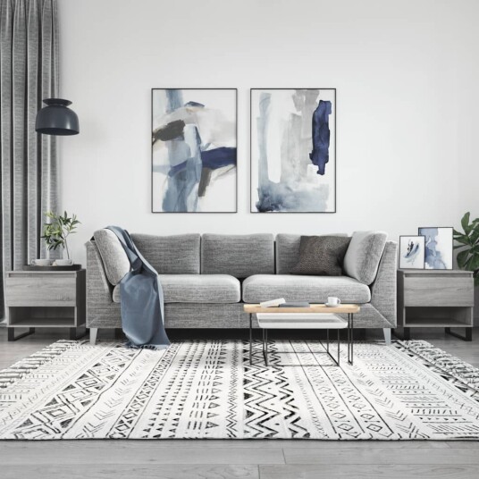  Salongbord 2 stk grå sonoma 50x46x50 cm konstruert tre 8721012112483