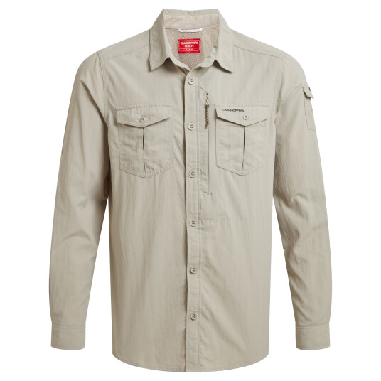 Craghoppers Men's Nosilife Adventure Long Sleeved Shirt III Parchment XXL, Parchment