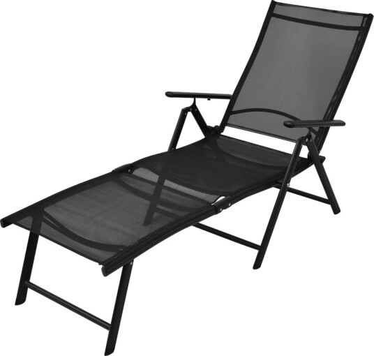 vidaXL Sammenleggbar solseng aluminium svart