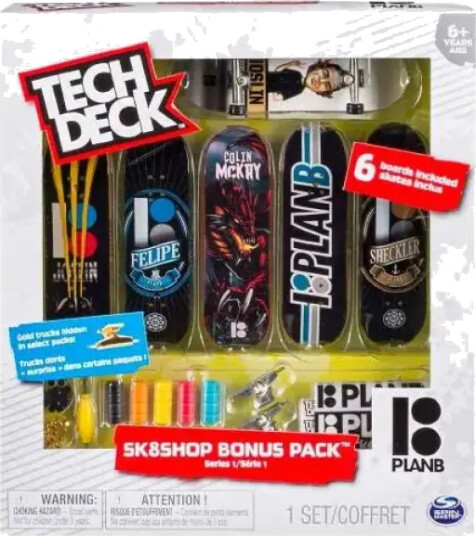 Tech Deckskateboard bonuspakke 6 stk Tech Deckskateboard bonuspakke 6 stk
