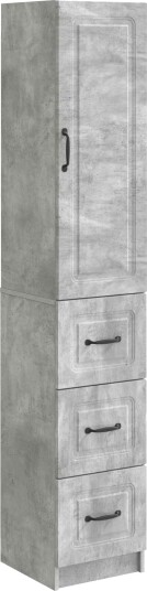 vidaXL Skapsett 2 pcs Betonggrå 33 x 34,5 x 87 cm Konstruert tre