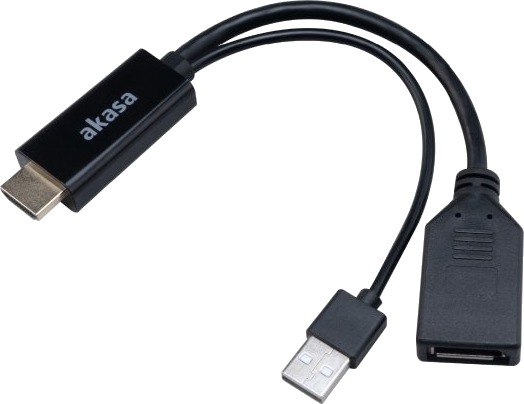 Akasa Hdmi Zu Displayport Adapater Kabel Schwarz Kabel Digital/Display/Video 250 M Hdmi Type A Standard Svart