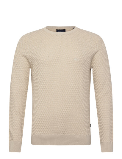 Lindbergh Cable Knit Jumper - Cream - M