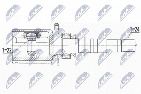 Nty Drivknute drivaksel NTY NPW FT 042